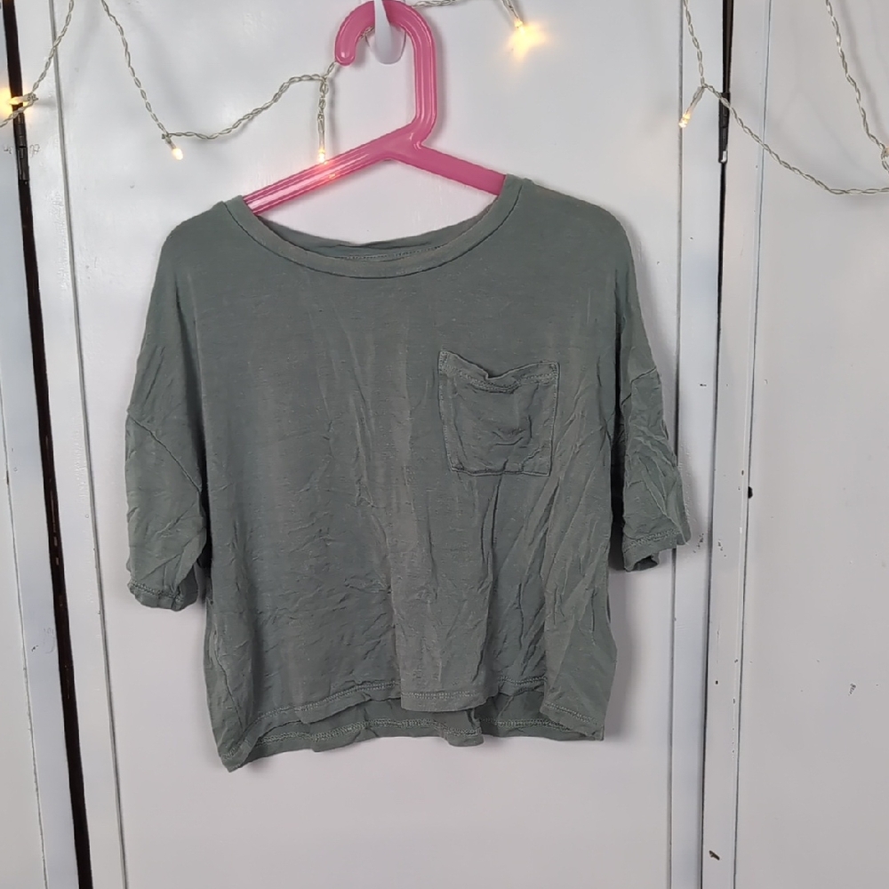 Kids Olive Green Short Sleeve Tee